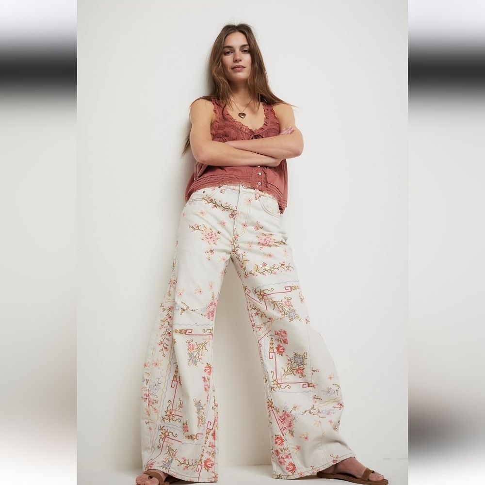 We The Free NWTs Eden Printed High Slouchy Jeans - Picture 5 of 7